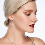 Merry Mistletoe Hook Earrings in Silver