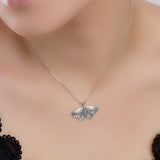 Moth Necklace in Silver