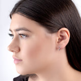 Music Note / Quaver Stud Earrings in Silver