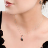 Mighty Oak Leaf Necklace in Silver