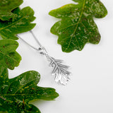 Mighty Oak Leaf Necklace in Silver