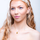 Classic Oval Necklace in Silver and Tiger's Eye