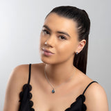 Classic Oval Necklace in Silver and Labradorite