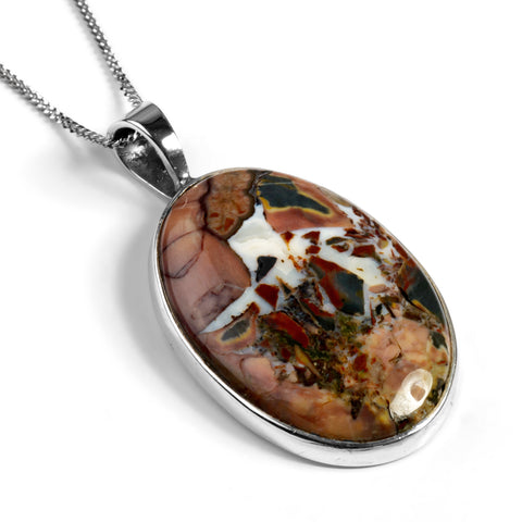 Mexican Butterfly Jasper Necklace - Natural Designer Gemstone