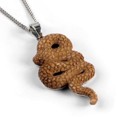 Weaving Snake Necklace in Buffalo Bone - Natural Designer Gemstone