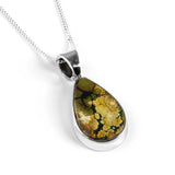 Teardrop Shape Tibetan Turquoise Necklace - Natural Designer Gemstone