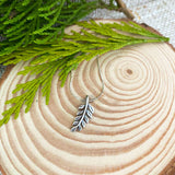Royal Fern Leaf Necklace in Silver