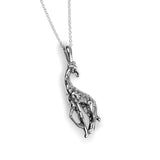 Giraffe Necklace in Silver with 24ct Gold