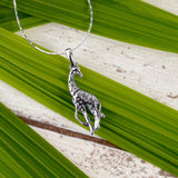 Giraffe Necklace in Silver