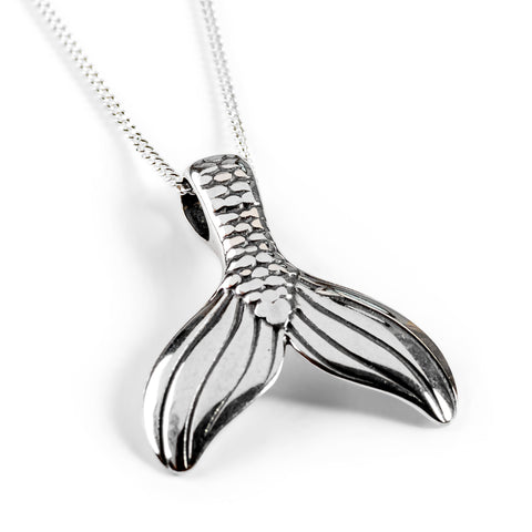 Mermaid Tail Necklace in Silver