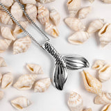 Mermaid Tail Necklace in Silver