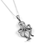 Silver with 24ct Gold Octopus Necklace