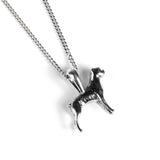 Boxer Dog Necklace in Silver with 24ct Gold