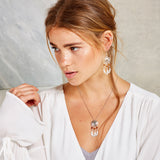 Dreamcatcher Necklace in Silver and Amber