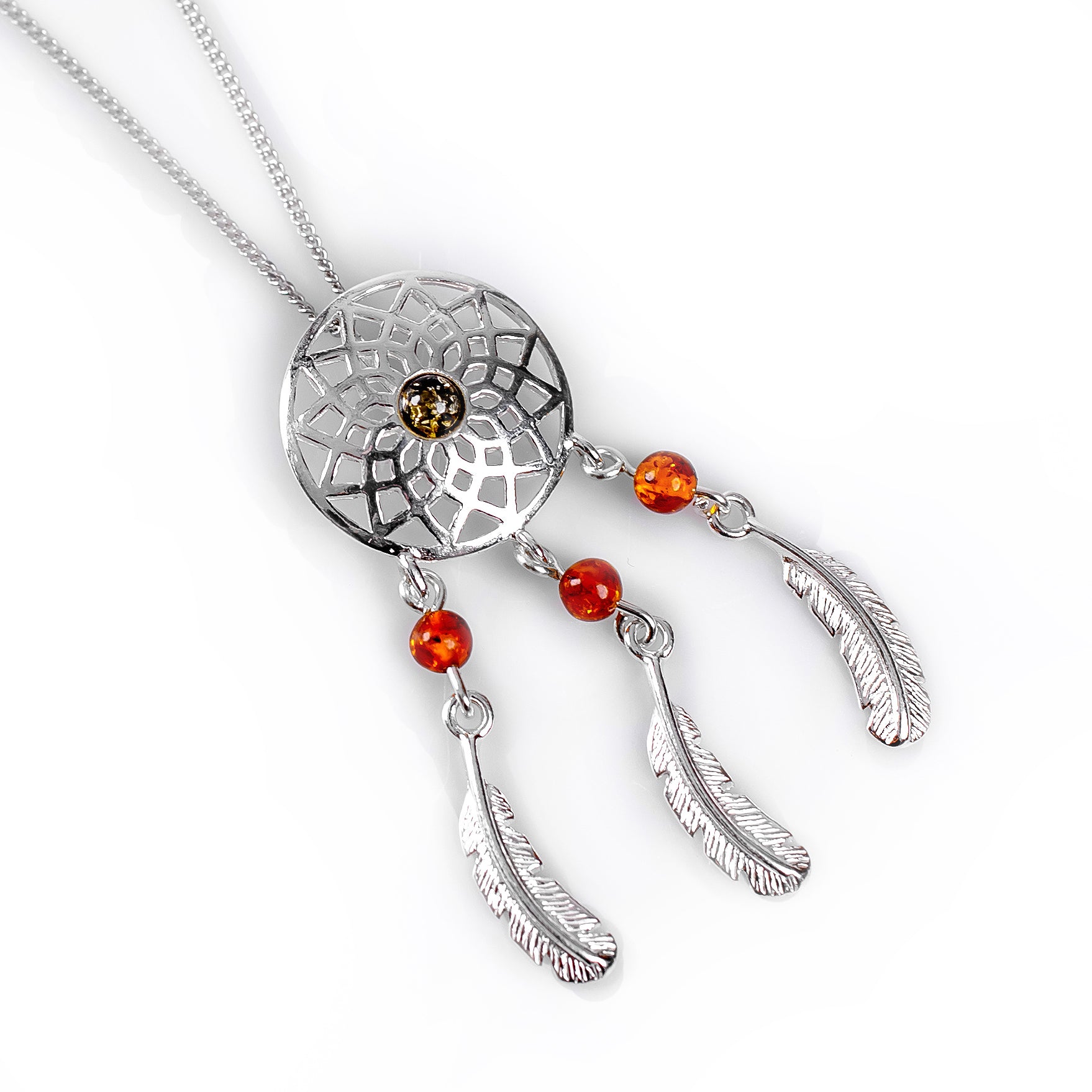 Dreamcatcher Necklace Amber