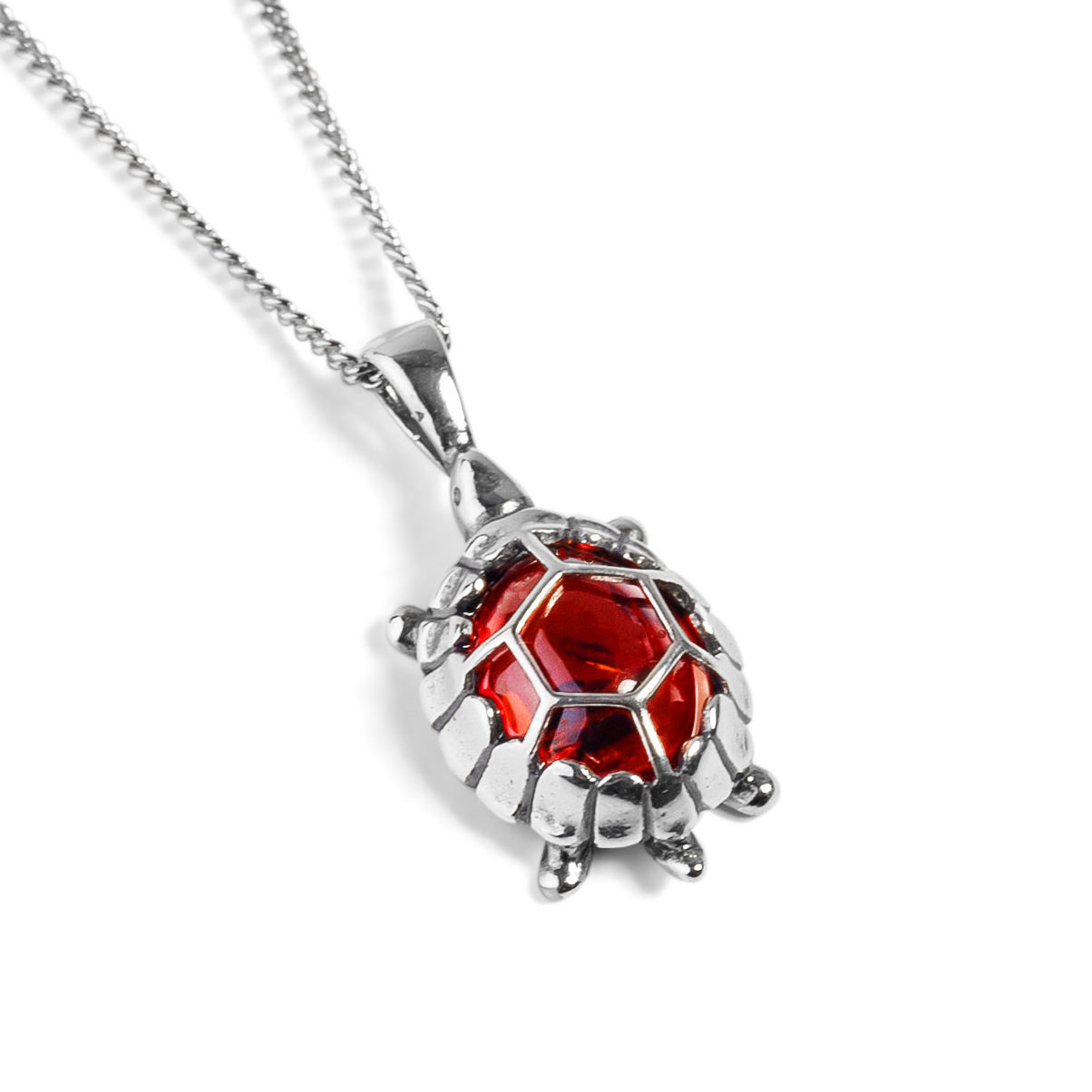 Turtle Tortoise Necklace Cognac Amber