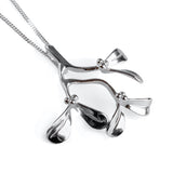 Merry Mistletoe Necklace in Silver