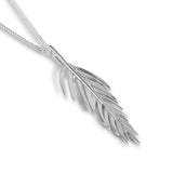 Areca Palm Leaf Necklace in Silver