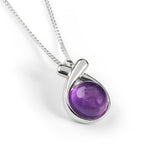 Sealed With A Kiss Necklace in Silver and Amethyst