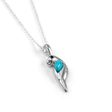 Miniature Parrot Necklace in Turquoise & Silver