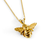 Cute Honey Bee Necklace in Silver