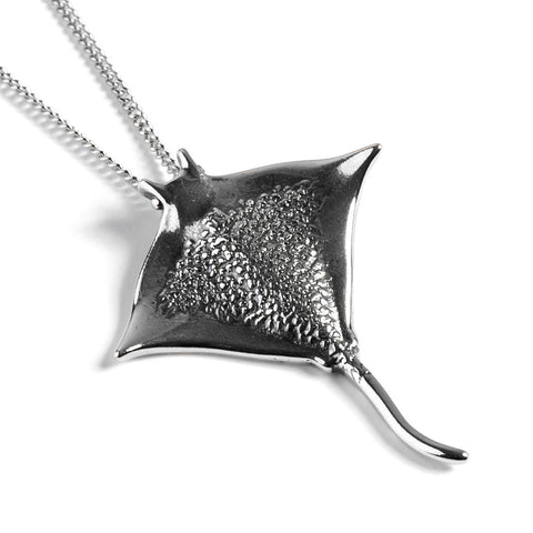Manta Ray / Stingray Necklace in Silver