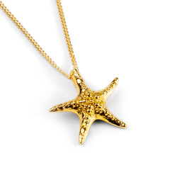Starfish Necklace in Silver with 24ct Gold