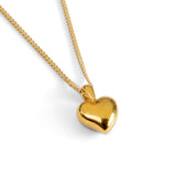 Miniature Heart Necklace in Silver with 24ct Gold Plating