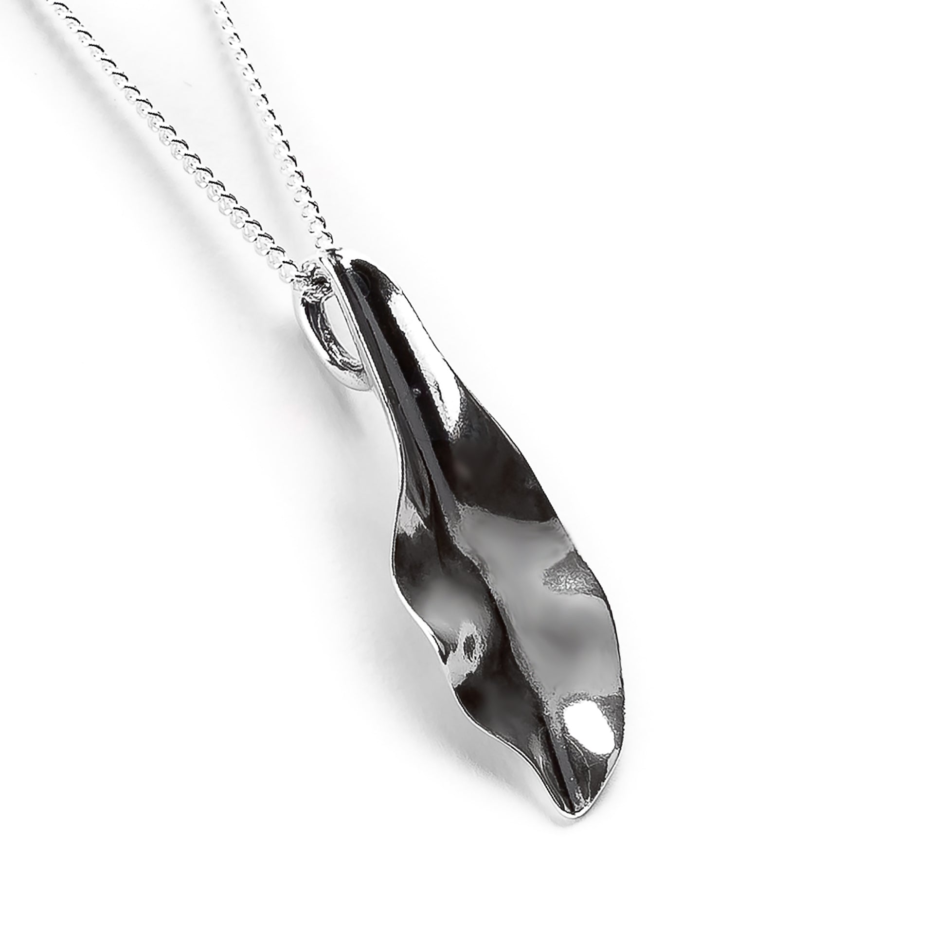 Large Solid Single Leaf Necklace