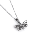 Miniature Bumble Bee Necklace in Silver