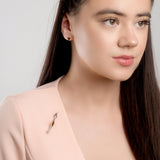 Artist's Paint Brush Brooch in Silver and Amber