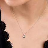 Miniature Paw Print Necklace in Silver