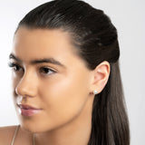 Minimal Small Round Stud Earrings in Silver and White Pearl (5mm)