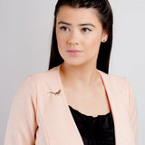 Pheasant Bird Brooch in Silver, Coral and Amber