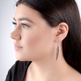 Handpainted Pheasant Bird Feather Hook Earrings