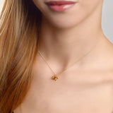 Miniature Pug Dog Necklace in Silver with 24ct Gold