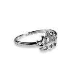 Lotus Flower Ring in Silver