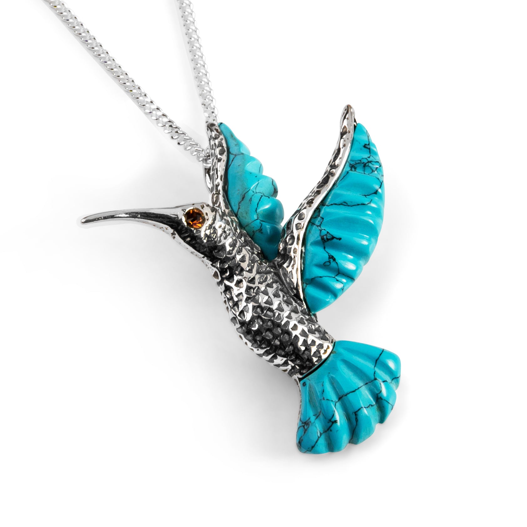 Hummingbird Necklace Silver