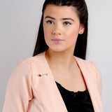 Dachshund / Sausage Dog Brooch in Silver and Amber