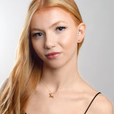 Miniature Dachshund Sausage Dog Necklace in Silver with 24ct Gold