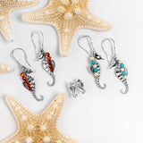 Miniature Seahorse Stud Earrings in Silver