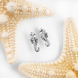 Miniature Seahorse Stud Earrings in Silver