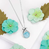 Sealed With A Kiss Necklace in Silver and Larimar