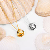 Sea Shell / Seashell Necklace in Silver with 24ct Gold