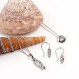 Turritella Slim Silver Seashell / Sea Shell Necklace