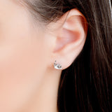 Sweet Snail Stud Earrings in Silver