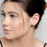 Silver Snake Stud Earrings