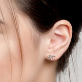 Silver Snake Stud Earrings