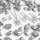 Sparkling Snowflake Necklace in Silver and Cubic Zirconia