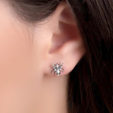 Tarantula Spider Stud Earrings in Silver